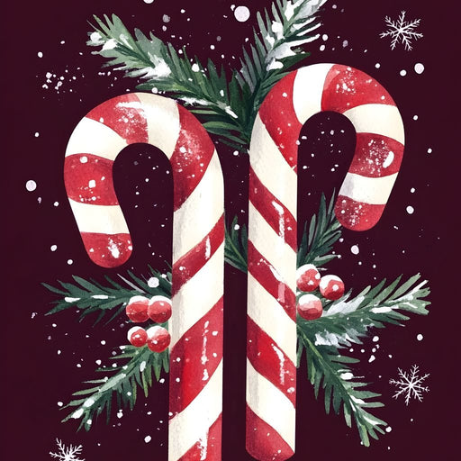 Candy Cane Christmas Treat Canvas Print