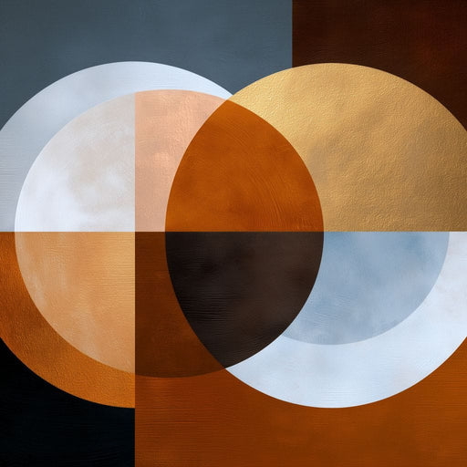 Mid Century Geometric Orbits Canvas Print