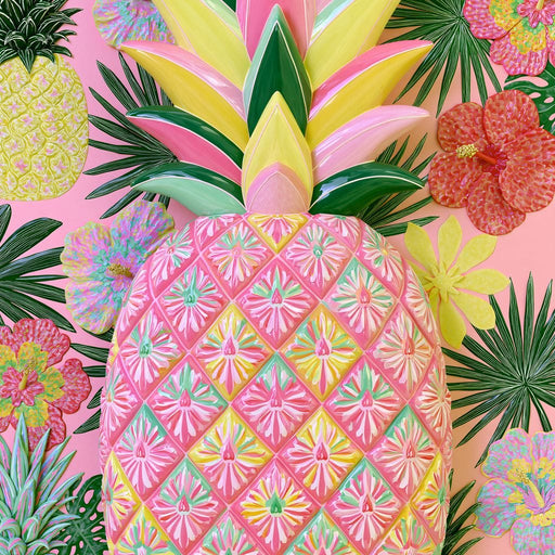 Tropical Solstice Island Pineapple Canvas Print