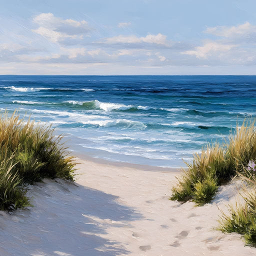 Waves Beyond the Dune Pathway Canvas Print