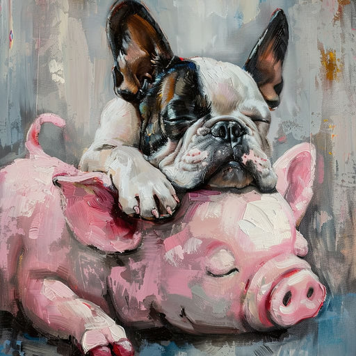 Frenchie Piglet Dreamy Den Canvas Print