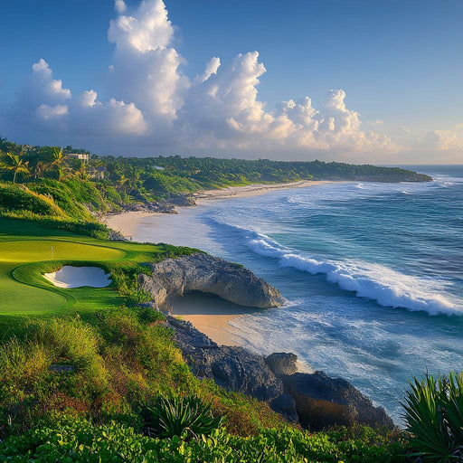 Coastal Green Landscape Canvas Print