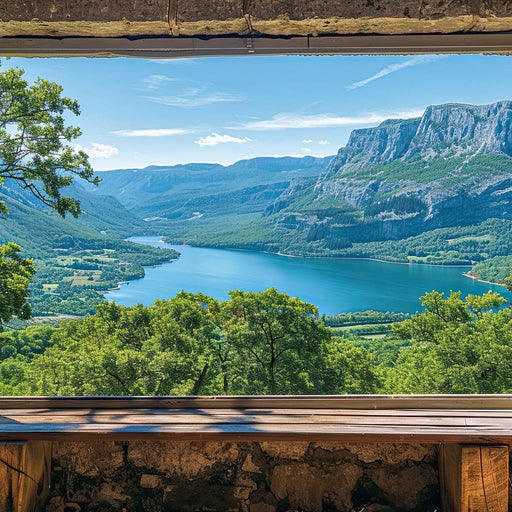 Window to Serene Vistas Canvas Print