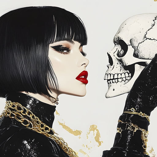 Eternal Bond Skull Canvas Print