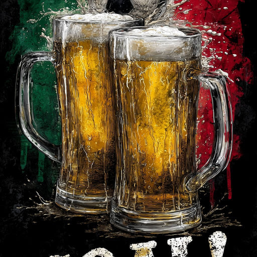 Italian Football Beer Goal Canvas Print