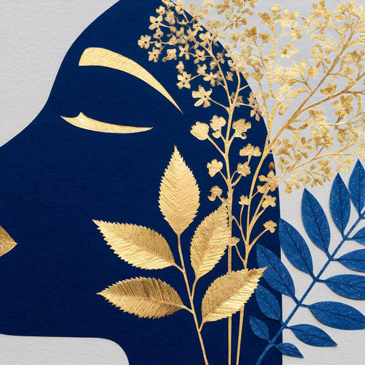 Golden Flora Essence Canvas Print