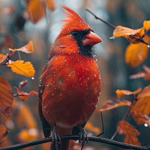 Autumn Cardinal's Perch Canvas Print