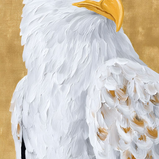 Majestic Eagle Gaze on Gold Canvas Print