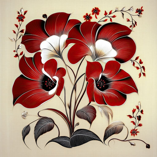 Batik Blooms - TooplesArt Canvas Print