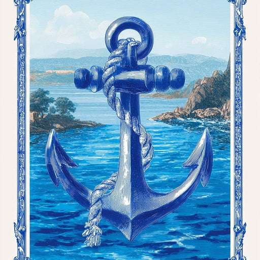 Tropical Ship Anchor Canvas Print