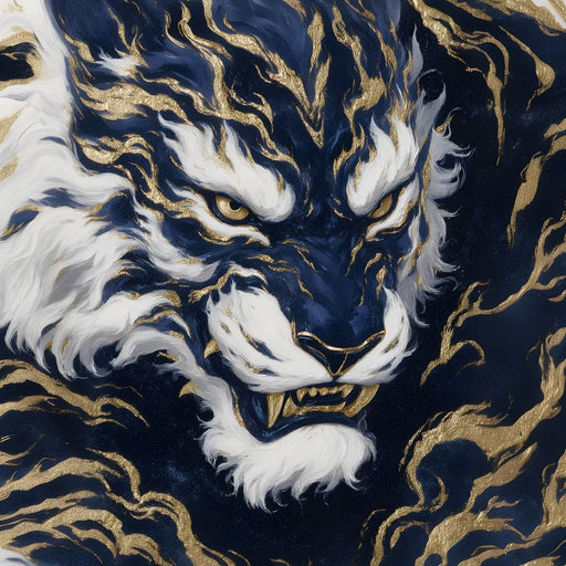 Majestic Midnight Gold Tiger Canvas Print