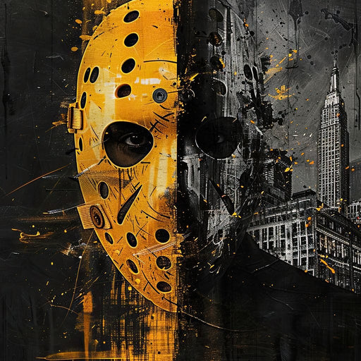 Masked Man - Raven Blackwood Canvas Print