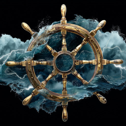 Tempest Helm Ship Wheel Canvas Print