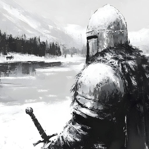 Knight of Winter Vigilance Canvas Print