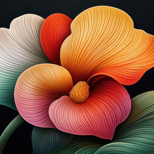 Petals That Dream in Neon - TooplesArt Canvas Print