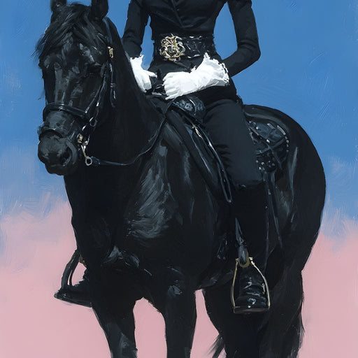 Midnight Rider Elegance Canvas Print