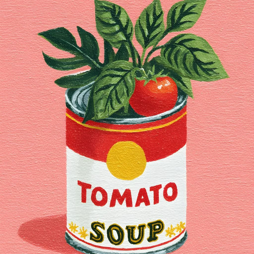 Pop Tomato Soup Garden Can Canvas Print
