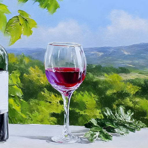 Sunlit Vineyard Elegance Canvas Print