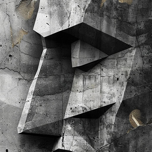 Monochrome Geometric Echoes Canvas Print