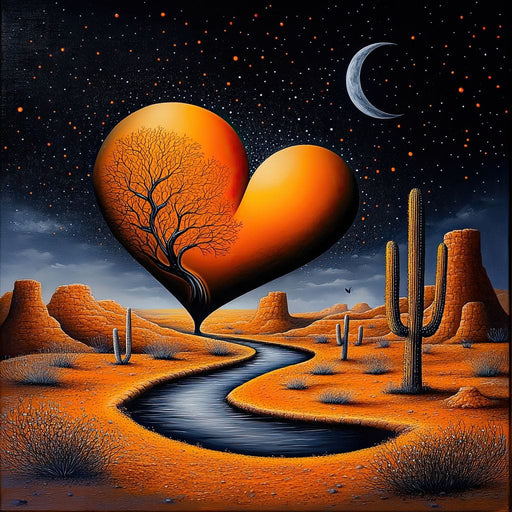 Heart of the Desert - TooplesArt Canvas Print