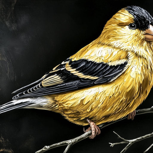 Gilded Feather Stillness Canvas Print