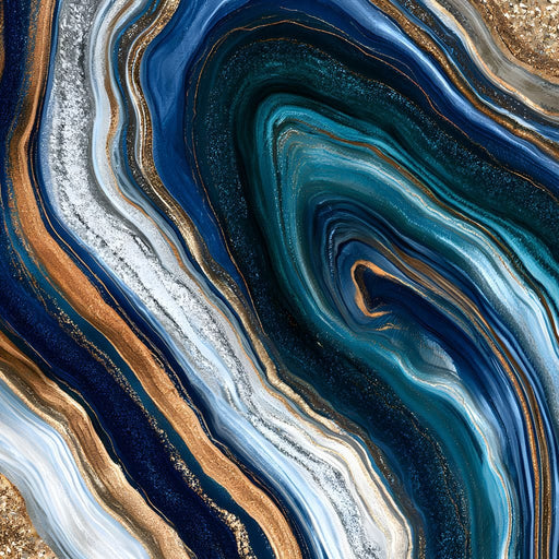 Currents of Gilded Stone Canvas Print