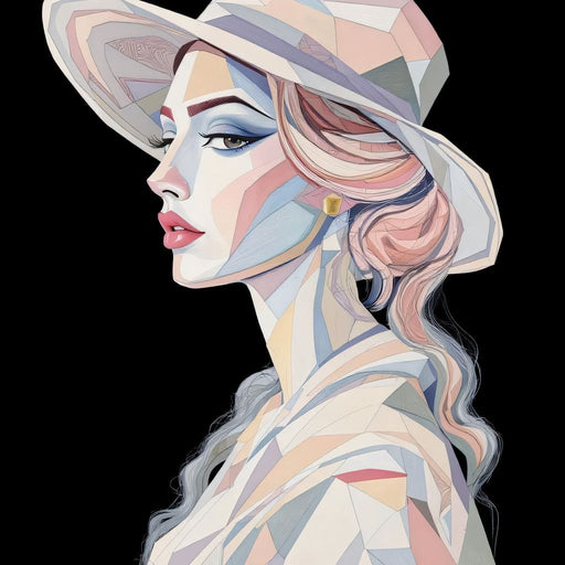 Lady in Pastels - TooplesArt Canvas Print