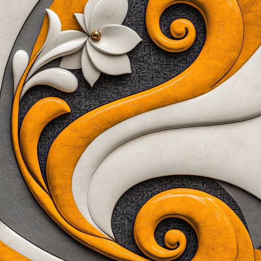 Fusion of Flower and Flow - TooplesArt Canvas Print