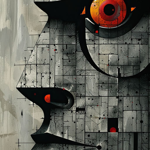 Enigmatic Gaze Fractal Mosaic - Cole Williams Canvas Print