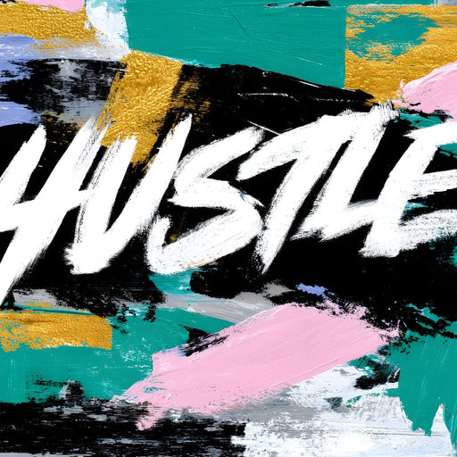 Hustle Bold Brush Energy Burst Canvas Print