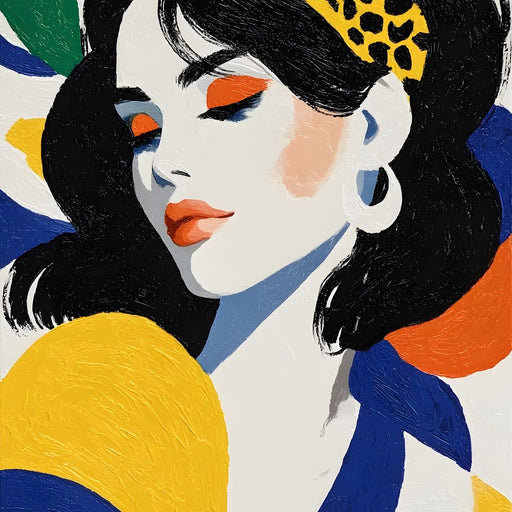 Vivid Leopard Headband Muse Canvas Print