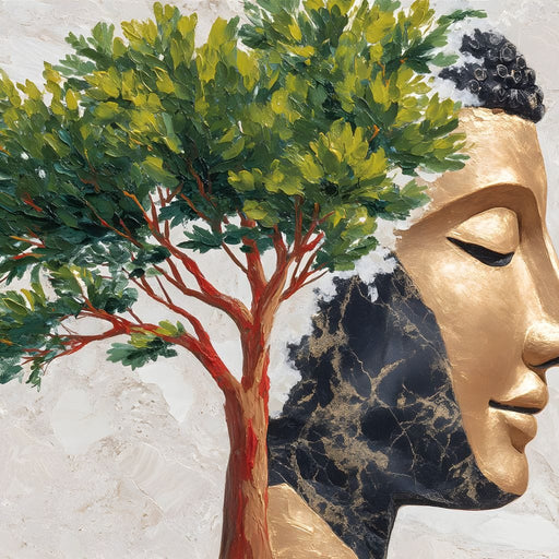 Golden Tranquility Branches Canvas Print