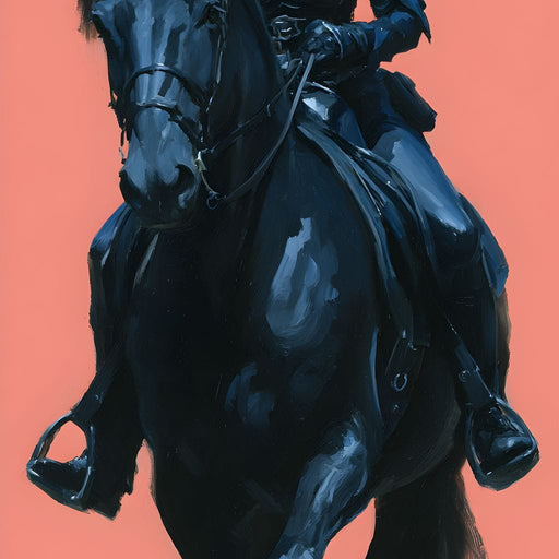 Midnight Cavalier Portrait Canvas Print