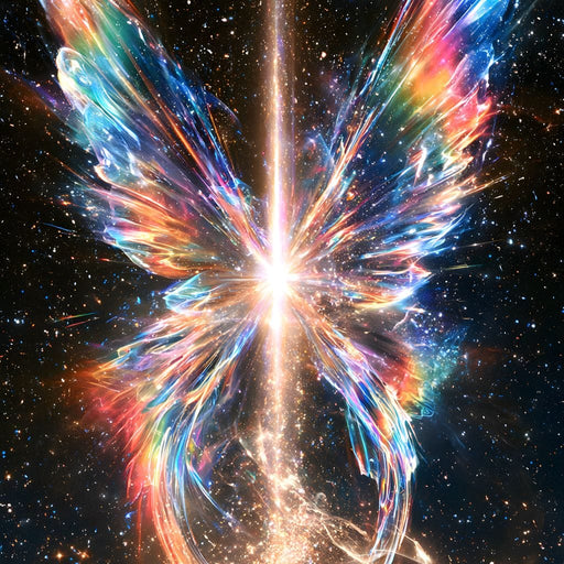 Radiant Genesis of Cosmic Wings Canvas Print