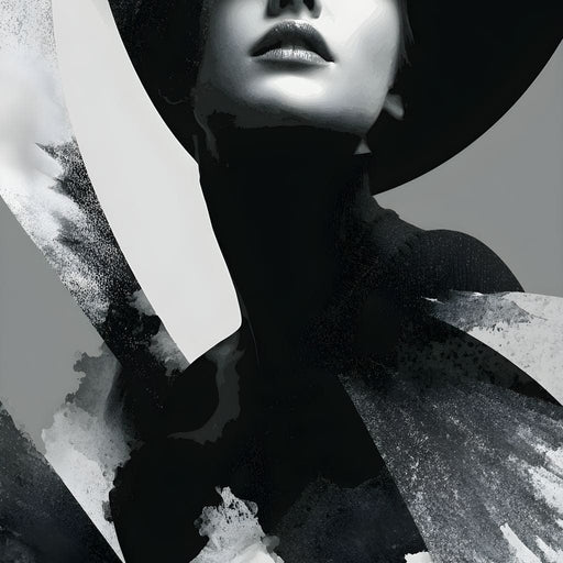 Monochrome Couture Elegance Canvas Print