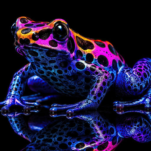Electric Dart Frog - TooplesArt Canvas Print