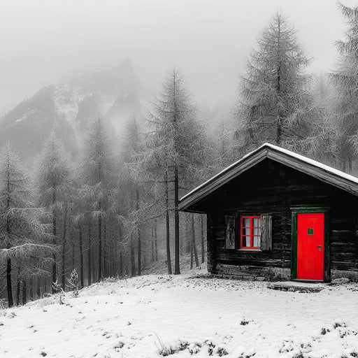 Cabin Solitude Winter Tale Canvas Print
