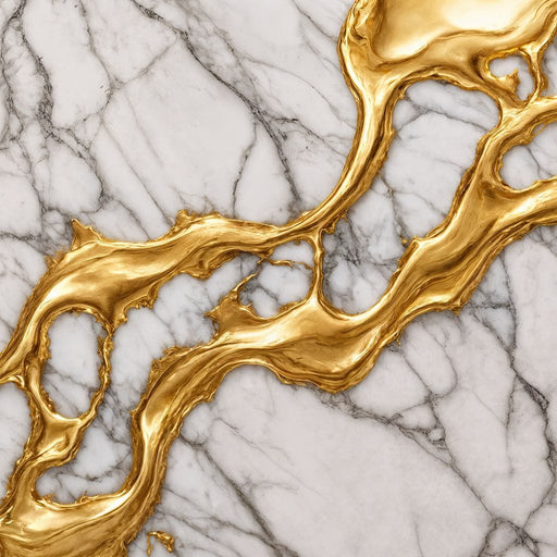 Marble River of Gold - TooplesArt Canvas Print