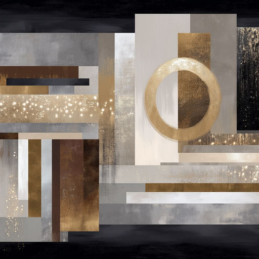 Gilded Geometry Nightfall Canvas Print