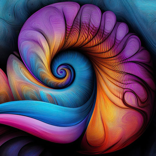 Whirlpool of Rainbow Time - TooplesArt Canvas Print