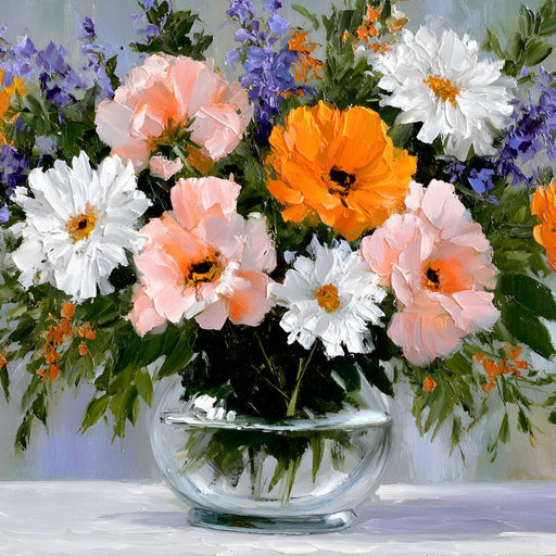 Garden Bouquet & Lilac Canvas Print