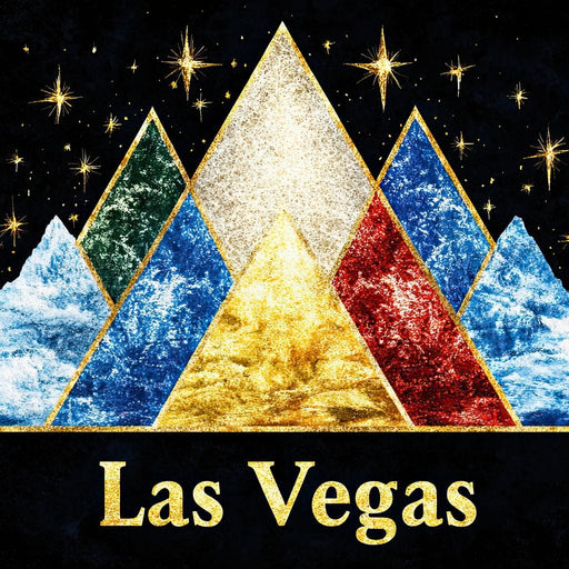 Vegas Golden Horizon of Night Stars Canvas Print