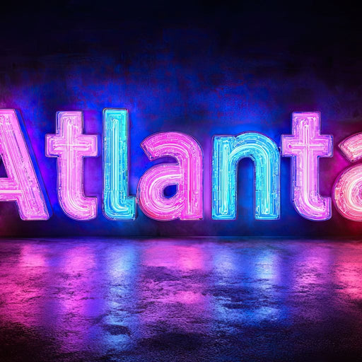 Electric Night Atlanta Glow Canvas Print