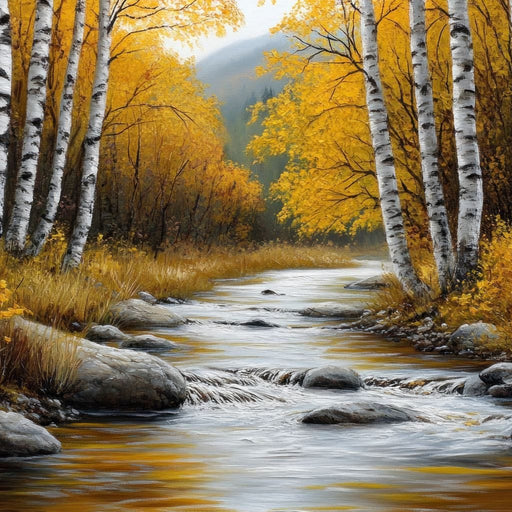 The Birchwood Stream - TooplesArt Canvas Print