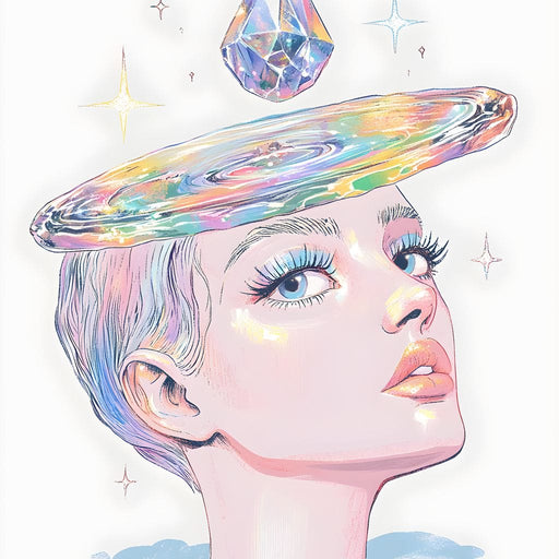 Iridescent Cosmic Halo Dream Canvas Print