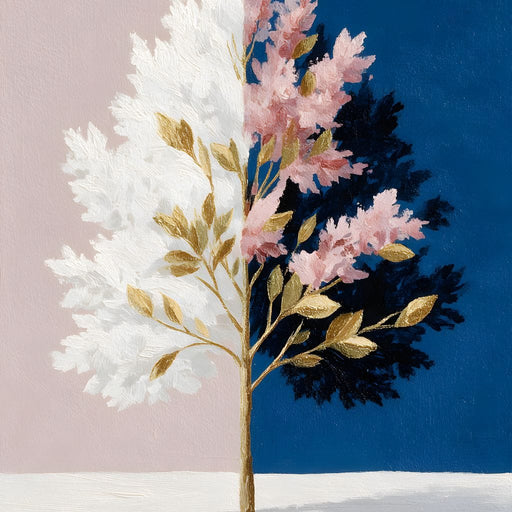 Dual Seasons Golden Blossom Canvas Print