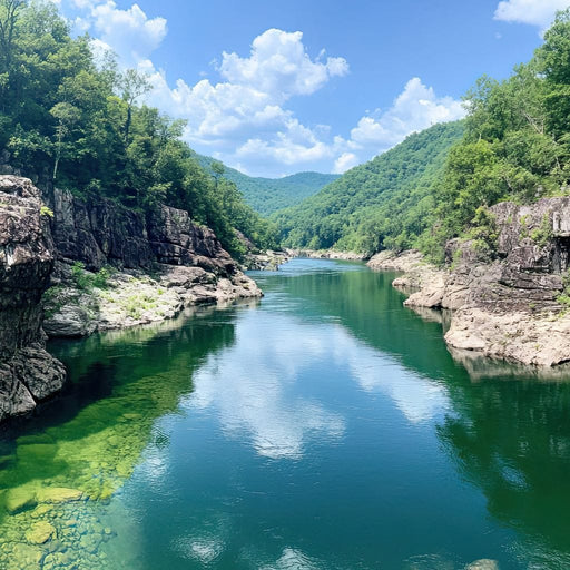 Tranquil River Passage Canvas Print