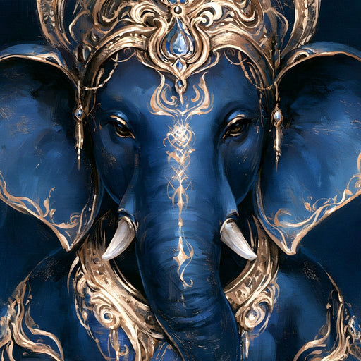 Divine Radiance of the Elephant Deity Canvas Print