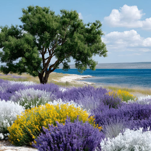 Coastal Meadow Lavender Tree Canvas Print