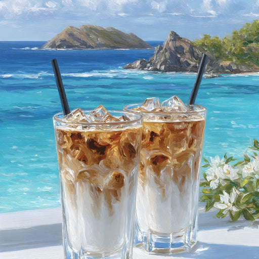 Coastal Iced Coffee Daydream Canvas Print